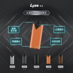 Lyze 10000口換彈式主機 萊茲電子煙桿(東京魔盒通用) 8W/13W 功率可調 五款金屬配色