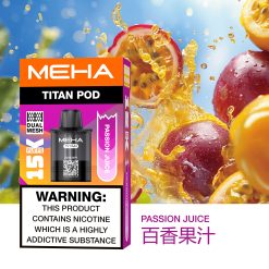 MEHA TITAN 15000口拋棄式電子煙 買三送一主機 泰坦煙機 15ml 多款金屬配色 30 MEHA TITAN 15000 抛棄式 百香果汁