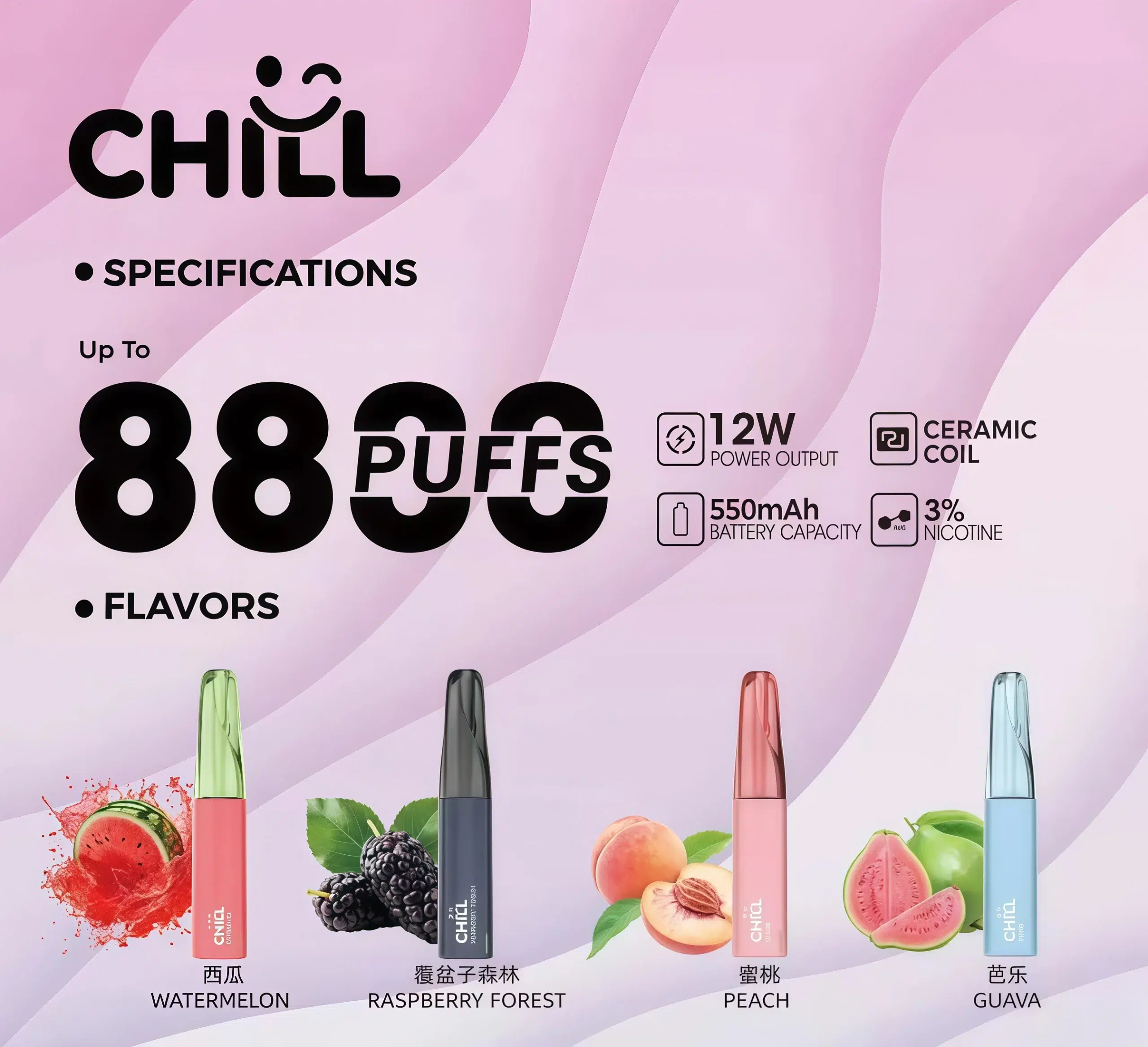 CHILL 始祖鳥 8800口拋棄式電子煙|可充電大容量一次性煙桿 鴨嘴獸同款 34 CHILL 始祖鳥 8800口拋棄式電子煙