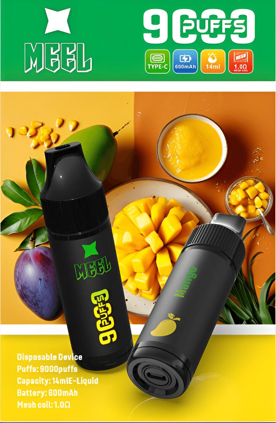 Meel 9000 Puffs 拋棄式電子煙 可充電一次性煙桿 台灣現貨 4 Meel 9000 Puffs 拋棄式電子煙 可充電一次性煙桿 台灣現貨:圖片 4