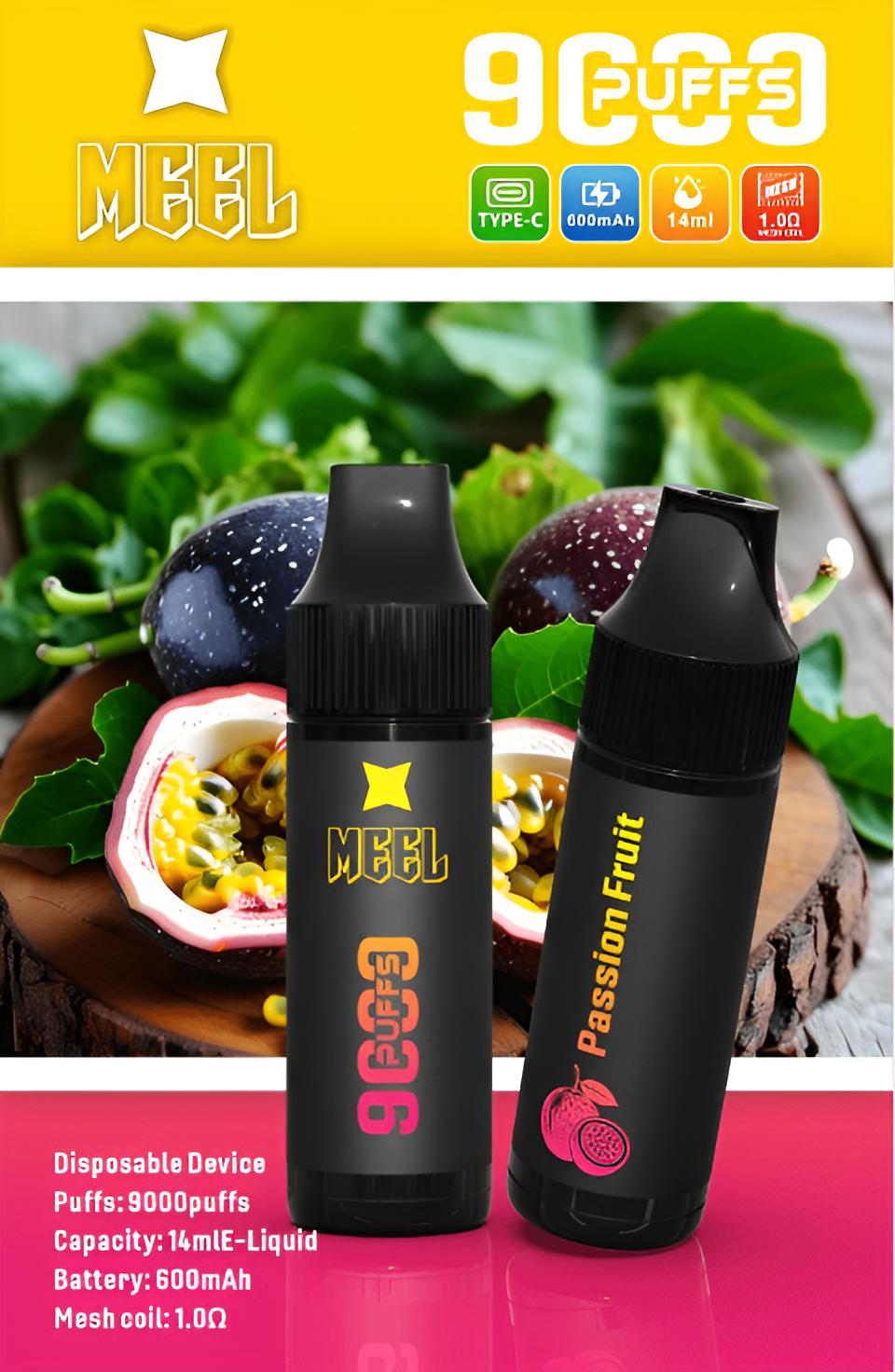 Meel 9000 Puffs 拋棄式電子煙 可充電一次性煙桿 台灣現貨 3 Meel 9000 Puffs 拋棄式電子煙 可充電一次性煙桿 台灣現貨:圖片 3