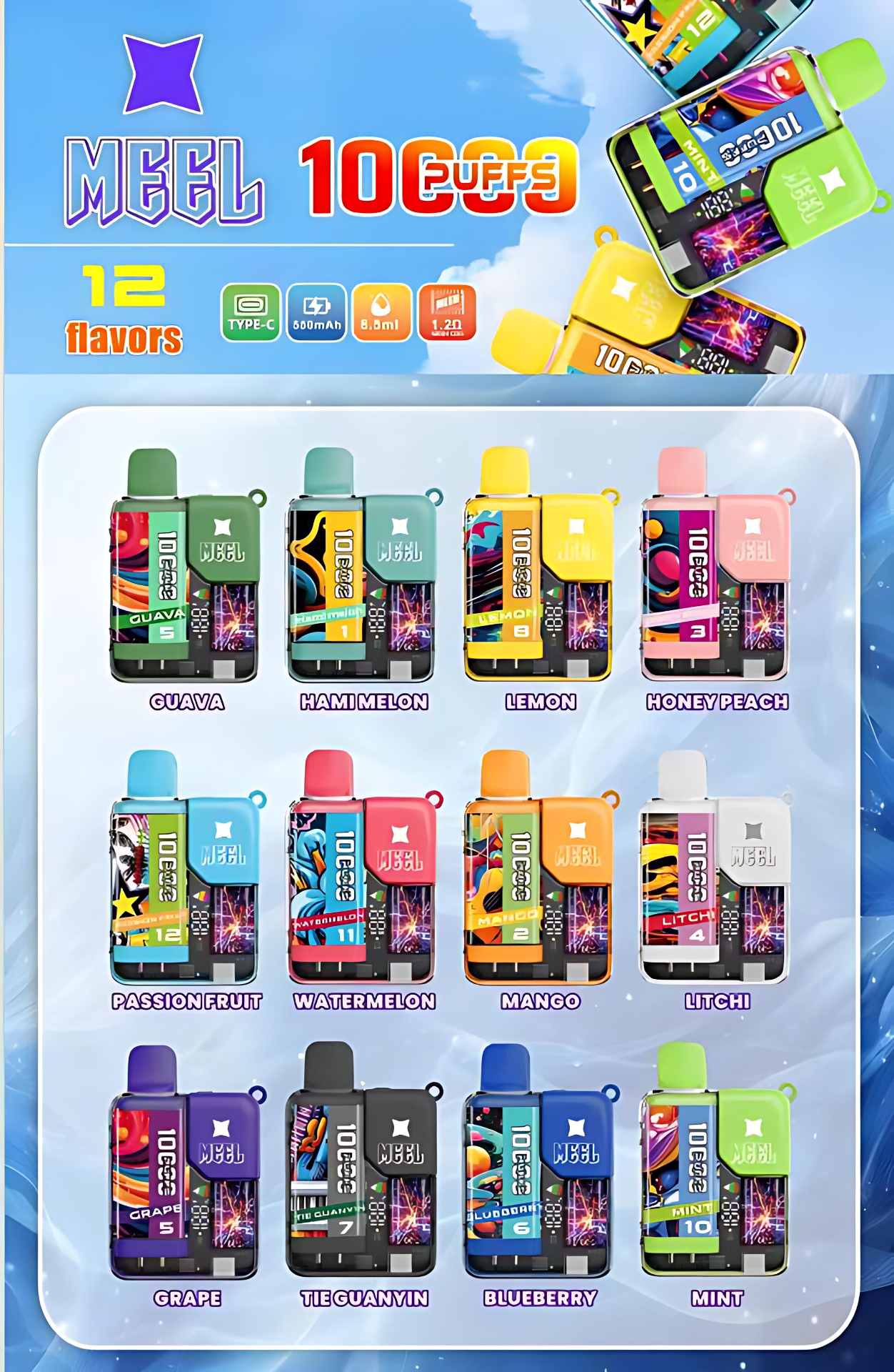 Meel Boost 10000 Puffs 最新麻將盒子 一次性拋棄式電子煙 拉佈佈聯名款 2 Meel Boost 10000 Puffs 最新麻將盒子 一次性拋棄式電子煙 拉佈佈聯名款:圖片 2