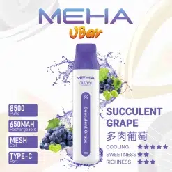 魅嗨小白條 MEHA VBar 8500口拋棄式電子煙 台灣現貨 34 meha8500 多肉葡萄