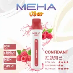 魅嗨小白條 MEHA VBar 8500口拋棄式電子煙 台灣現貨 32 meha8500 紅顔知己