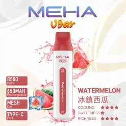 魅嗨小白條 MEHA VBar 8500口拋棄式電子煙 台灣現貨 23 meha8500 西瓜