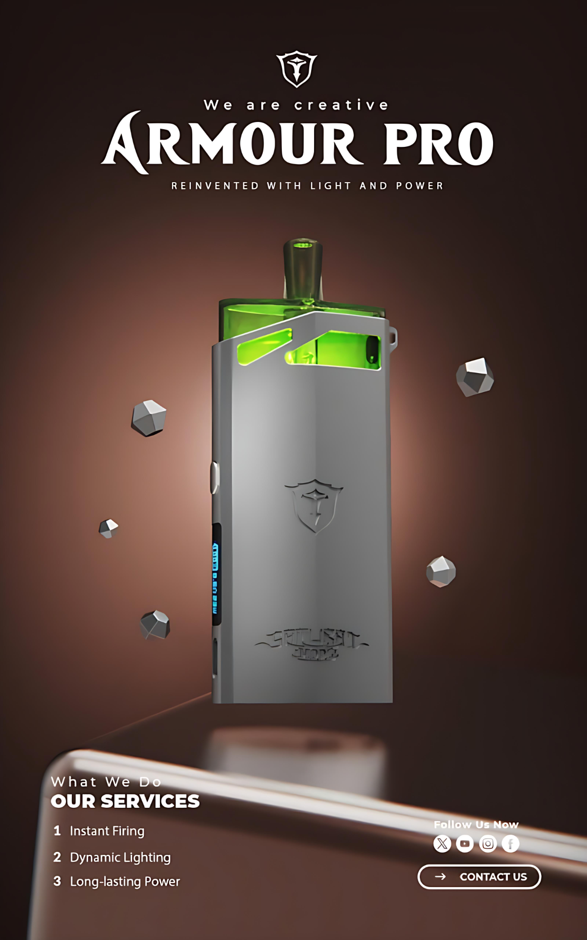SAMURAI ARMOUR PRO 將軍鎧甲註油主機 發光小煙套裝 1500mAh 5 SAMURAI ARMOUR PRO 將軍鎧甲註油主機 發光小煙套裝 1500mAh:圖片 5