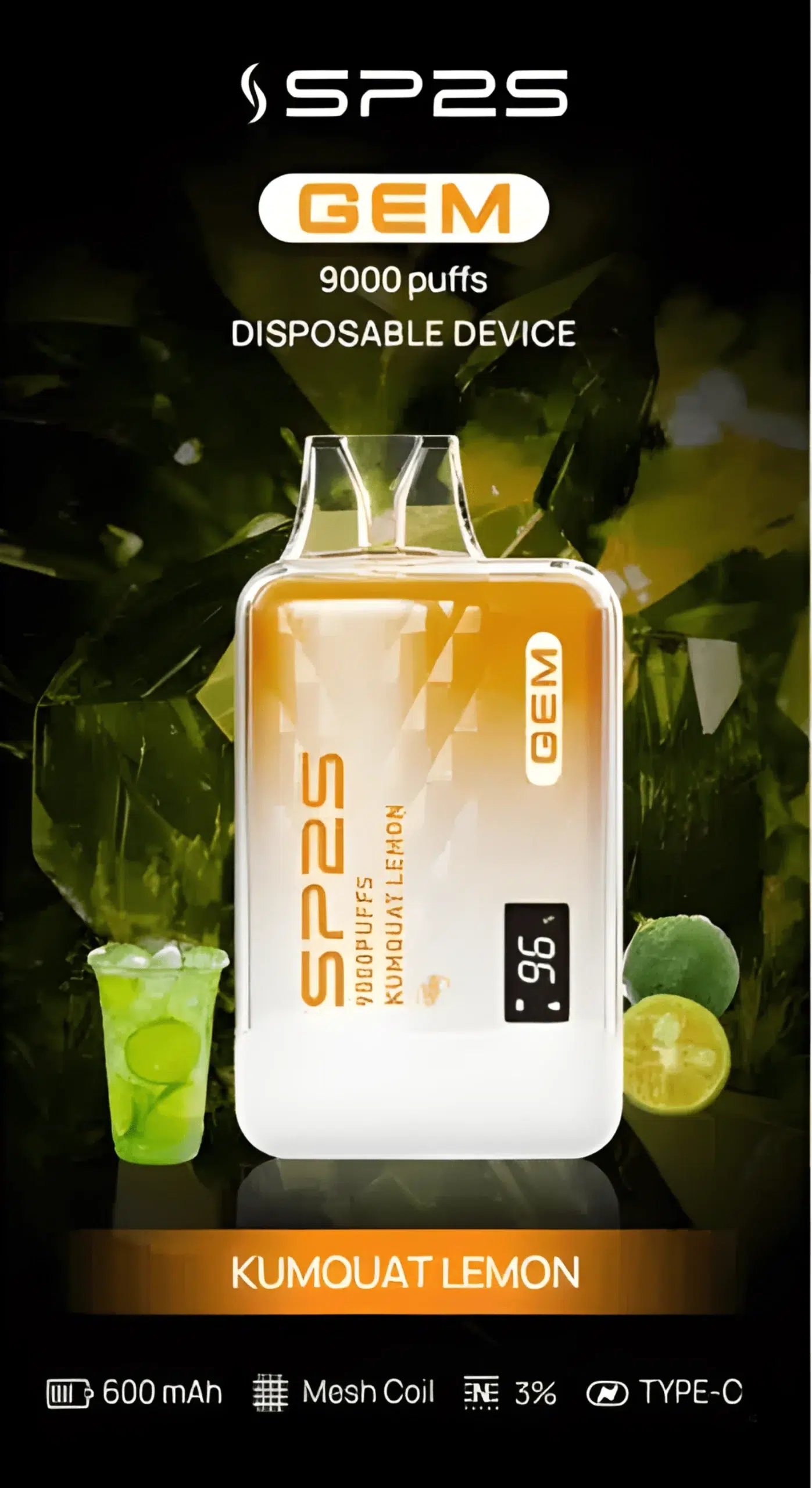全新上市 SP2S GEM 9000 PUFFS拋棄式電子煙 思博睿一次性煙桿 現貨 5 全新上市 SP2S GEM 9000 PUFFS拋棄式電子煙 思博睿一次性煙桿 現貨:圖片 5