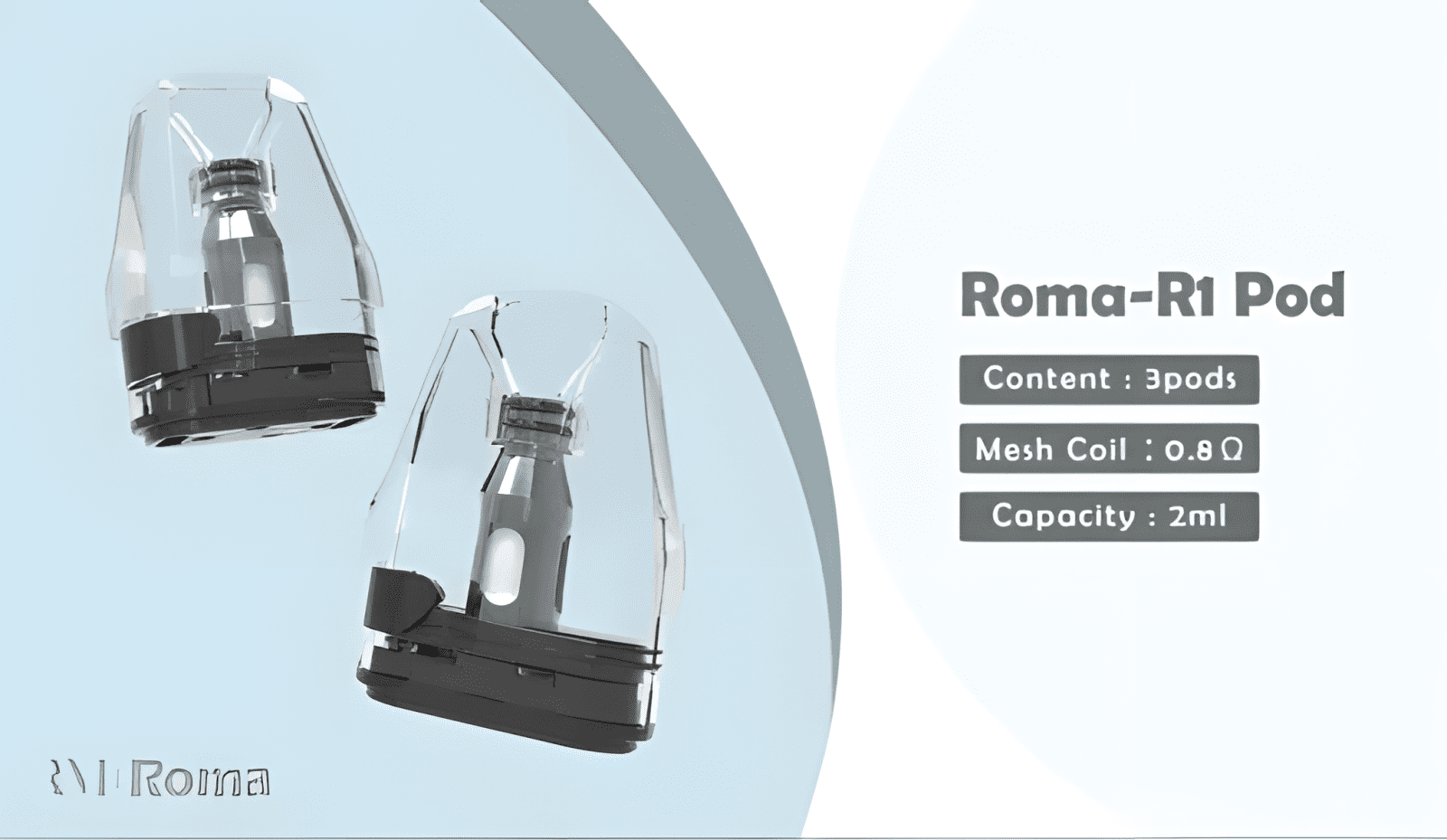 Roma R1 空煙倉 一組3個 2ml容量 防漏設計 小蠻牛主機通用 2 Roma R1 空煙倉 一組3個 2ml容量 防漏設計 小蠻牛主機通用:圖片 2