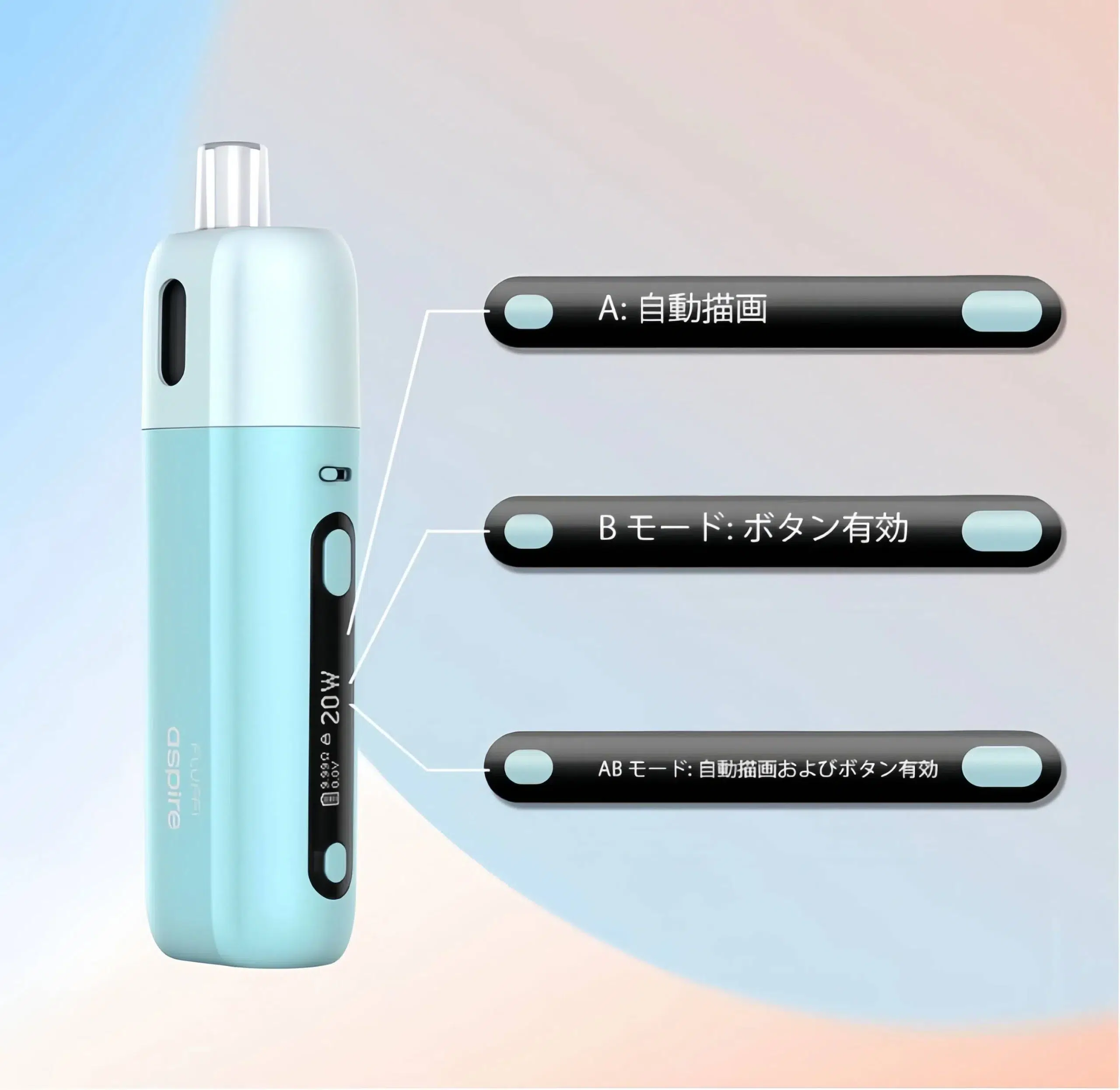 Aspire Fluffi POD註油主機 酪梨妹妹小煙主機套組 1500mAh 小煙主機 4 Aspire Fluffi POD註油主機 酪梨妹妹小煙主機套組 1500mAh 小煙主機:圖片 4